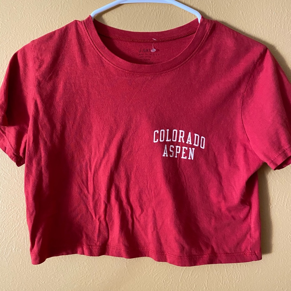 Brandy Melville red Colorado tee